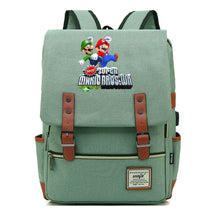 Game Super Mario Youth Student Backpack Usb Casual Backpack