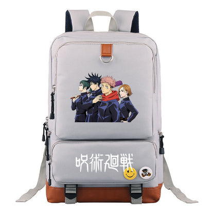 Cartoon Spell Back To War Schoolbags For Young Students And Backpacks For Men And Women.