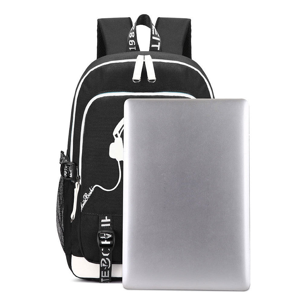 Youth Student Backpack Usb Men's And Women's Leisure Backpack