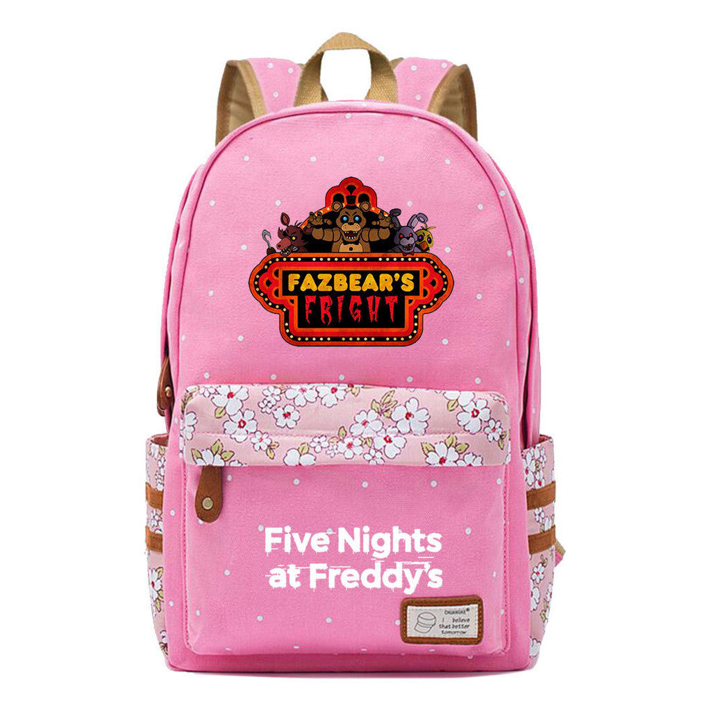 Toy Bear Game Fashion Printed Teenage Girls Student School Bag Men's And Women's Casual Canvas Backpack