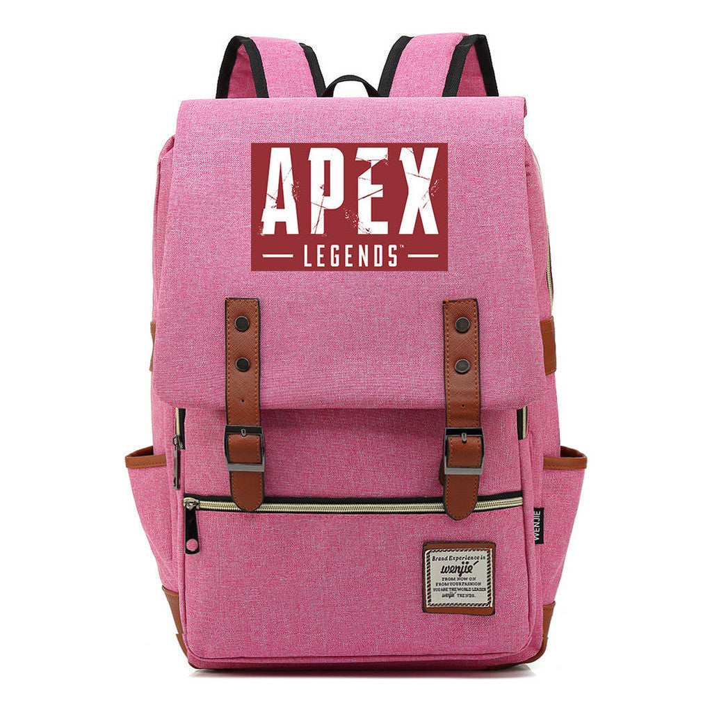 Printed Teenage Student Backpack For Men And Women With Casual Belt Buckle Classic Backpack