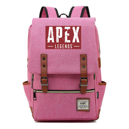 Printed Teenage Student Backpack For Men And Women With Casual Belt Buckle Classic Backpack