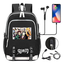 Comic Cartoon Fashion Youth Student Backpack Usb Men's And Women's Casual Backpack