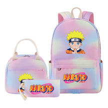 Naruto Student Girl Backpack Lunch Bag Three Piece Set Backpack Set