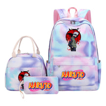 Naruto Student Girl Backpack Lunch Bag Three Piece Set Backpack Set