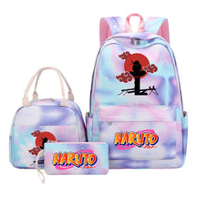 Naruto Teenage Student Girls School Bag Lunch Bag Three Piece Set Backpack Set