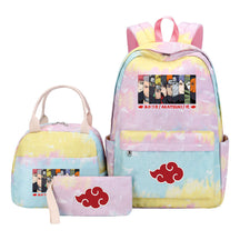 Naruto Teenage Student Girls School Bag Lunch Bag Three Piece Set Backpack Set