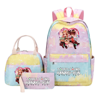 Teenage Student Girl Backpack Lunch Bag Three Piece Set Backpack Set