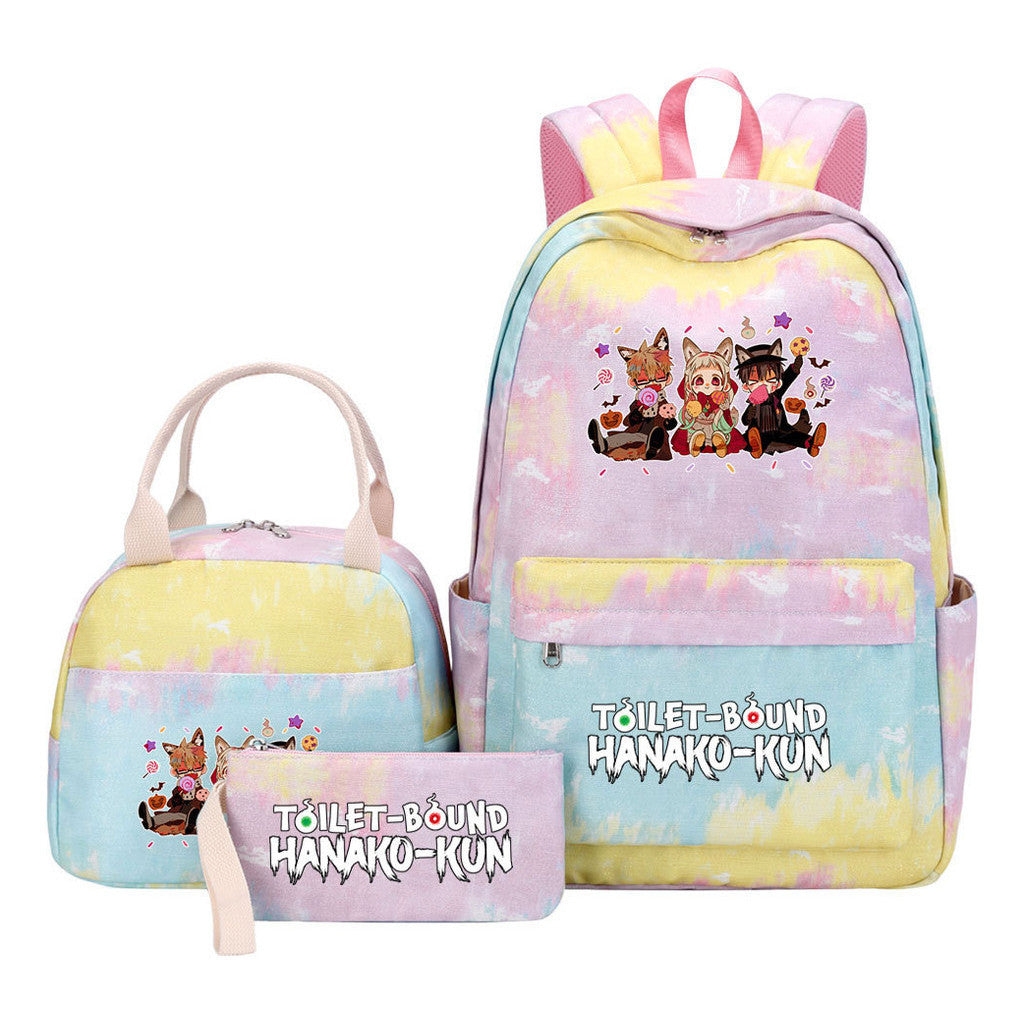 Student Girl Backpack Lunch Bag Three Piece Set Backpack Set