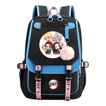 Cartoon Fashion Usb Student Backpack With Casual Woven Strap Flip Back Backpack
