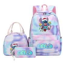 Interstellar Baby Stitch Youth Student Girls School Bag Lunch Bag Three Piece Set Backpack Set