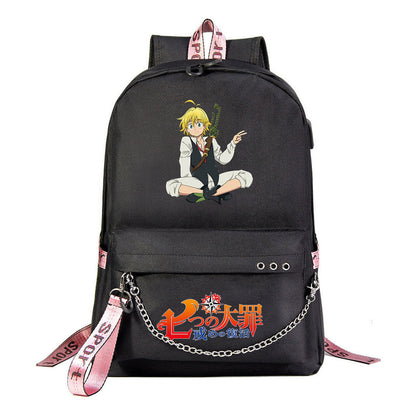Usb Youth Student Backpack For Boys And Girls Leisure Travel Backpack