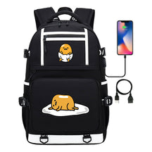 Cartoon Lazy Egg Usb Youth Student School Bag Men's And Women's Backpack Leisure Travel Bag