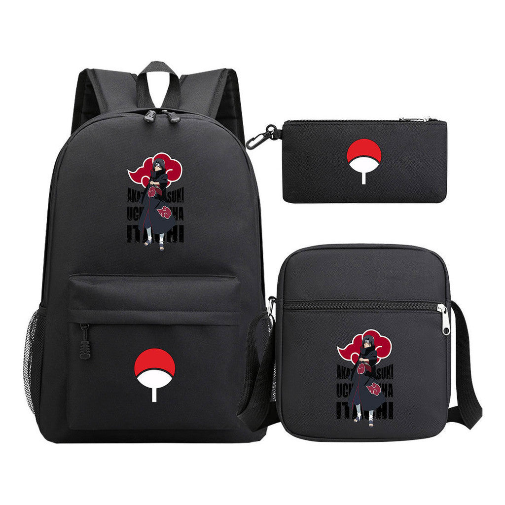 Naruto Starry Sky Youth School Bag Three Piece Set For Boys And Girls Backpack Set