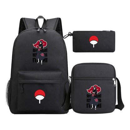 Naruto Starry Sky Youth School Bag Three Piece Set For Boys And Girls Backpack Set