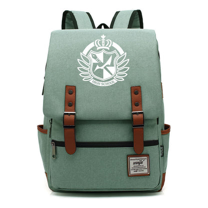 Printed Teenage Student Backpack For Men And Women With Casual Belt Buckle Classic Backpack