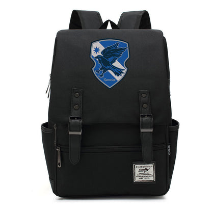 School Of Magic Printed Youth Schoolbag Leisure Belt Buckle Classic Backpack
