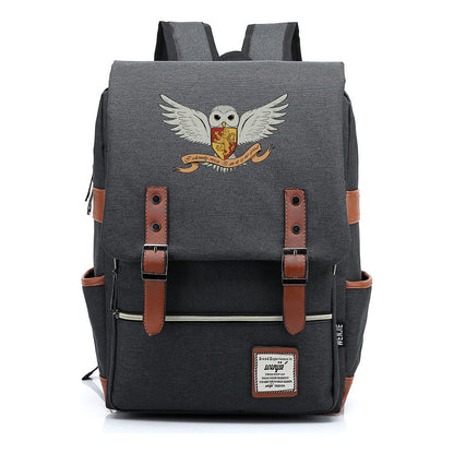 School Of Witchcraft And Wizardry Printed Student Backpack For Men And Women, Casual Belt Buckle, Classic Backpack 43*29*13.5cm