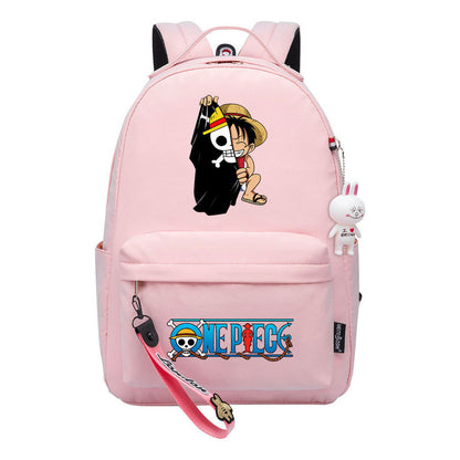 Cartoon Cartoon One Piece Luffy Schoolbag Leisure Bag Girls Backpack