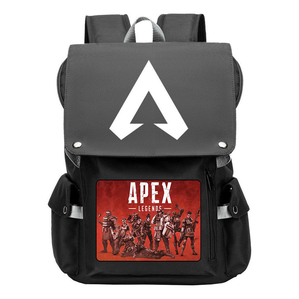 Apex Hero Print Usb Charging Head Youth School Bag Casual Backpack