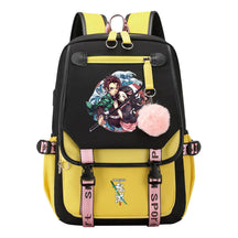 Cartoon Fashion Usb Student Backpack For Boy And Girl, Casual Woven Strap Flip Back Backpack