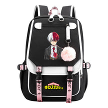 Comics My Heroes Academy Usb Youth Student Backpack Men's And Women's Leisure Ribbon Flip Backpack