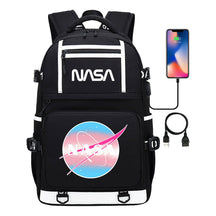 Fashionable Space Printed Usb Student Backpack Backpack Leisure Travel Backpack