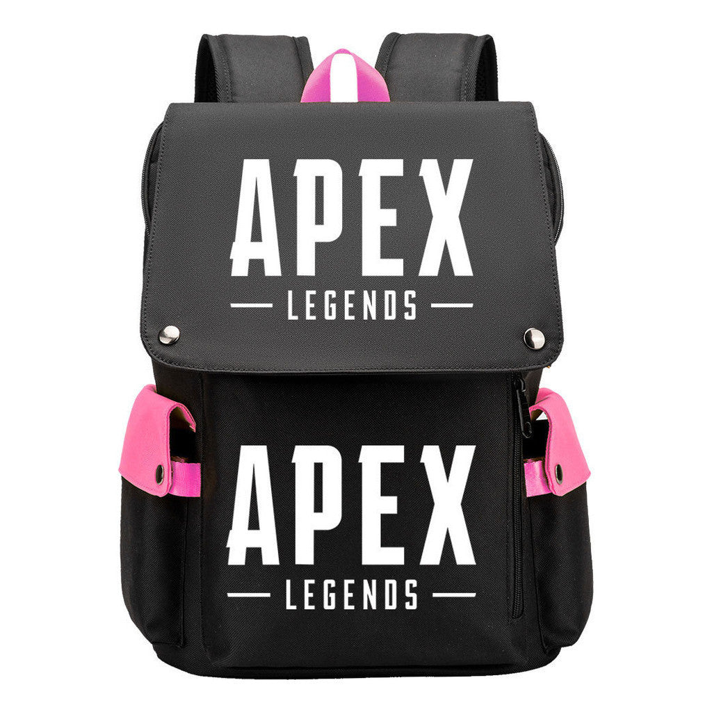 Apex Hero Print Usb Charging Cap Head Style Student School Bag Casual Backpack