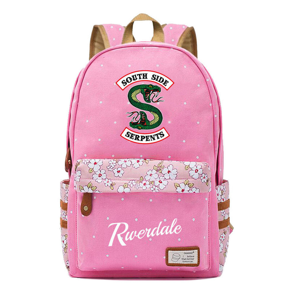 Valley Town Printed Youth School Bag Fashion Casual Backpack