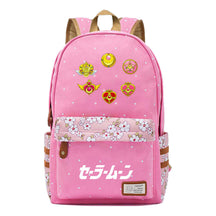 Anime Beauty Girl Warrior Student School Bag Fragmented Flower Boy's And Girl's Leisure Backpack