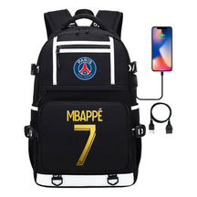 Golden Football Star Mbappe Usb Youth Student Backpack Boy's And Girl's Backpack Leisure Travel Backpack