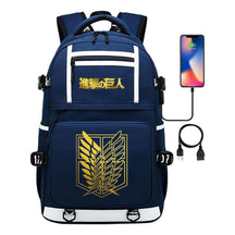 Golden Attack Giant Print Usb Youth Student Backpack Men's And Women's Backpack Leisure Travel Backpack