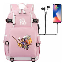 Anime Owl Magic Print Youth Student School Bag Backpack Leisure Travel Backpack