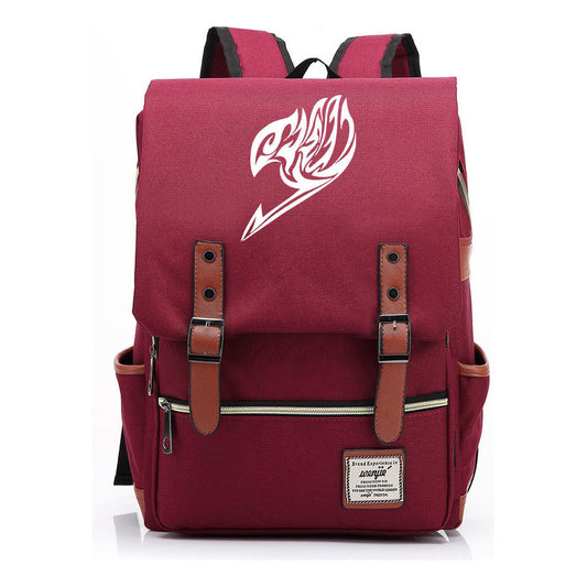 Comic Print Youth Student Backpack For Men And Women, Casual Belt Buckle, Classic Backpack