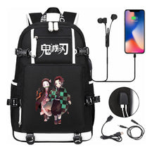 Cartoon Printed Usb Large Capacity Youth Student Backpack For Men And Women's Leisure Travel Backpack