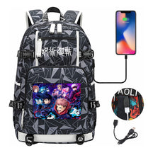 Printed Usb Youth Student Backpack Men And Women's Leisure Large Capacity Travel Backpack