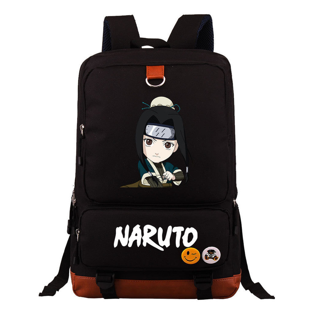 Cartoon Naruto Uchibo Youth Student School Bag Large Capacity Travel Bag Men's And Women's Backpack