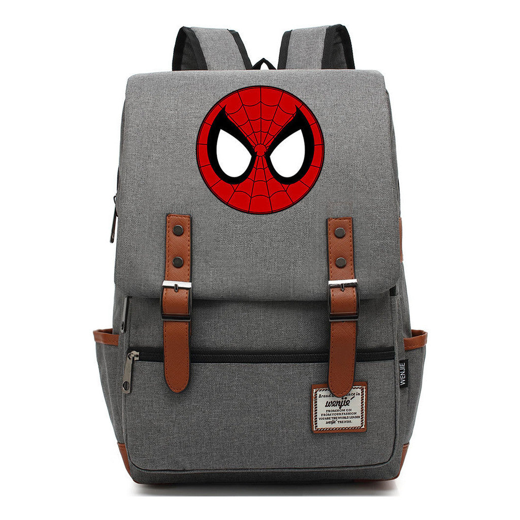 Superhero Printed Youth Student Backpack, Classic Backpack For Men And Women