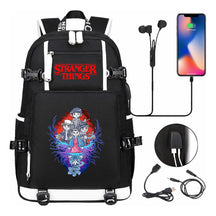 Strange Story Printed Usb Youth Student Backpack For Men And Women's Leisure Travel Backpack