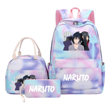 Naruto Student Girl Backpack Lunch Bag Three Piece Set Backpack