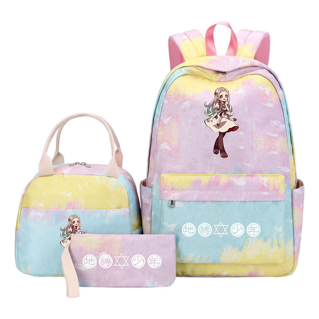 Teenage Student Girl Backpack Lunch Bag Three Piece Set Backpack