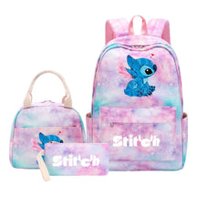 Interstellar Baby Stitch Youth Student Girls School Bag Lunch Bag Three Piece Set Backpack Set