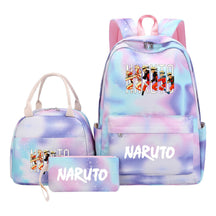 Naruto Student Girl Backpack Lunch Bag Three Piece Set Backpack Set