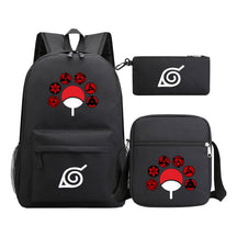 Anime Naruto Starry Sky Student School Bag Three Piece Set Backpack Set