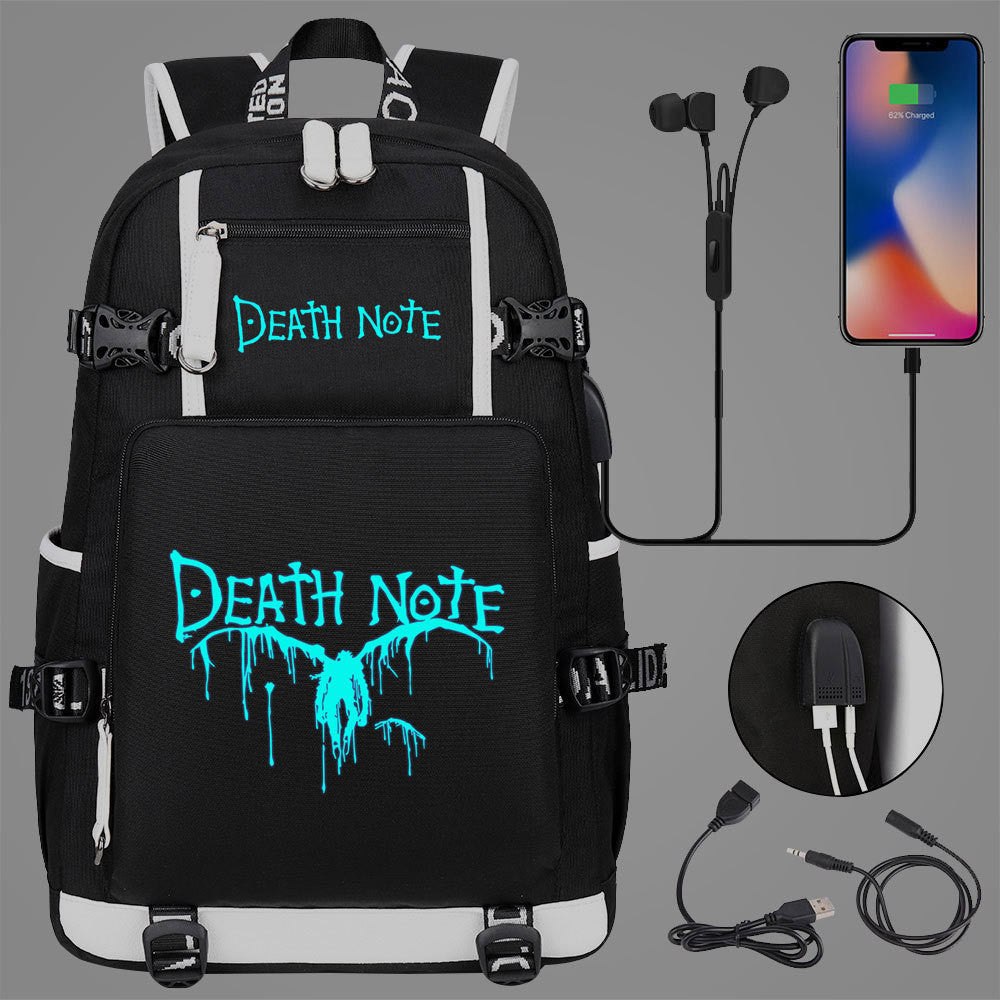 Death Note Usb Youth Student Backpack Leisure Travel Backpack