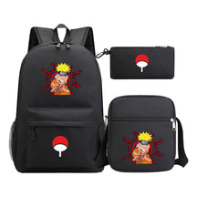 Anime Naruto Starry Sky Youth School Bag Three Piece Set For Men And Women Backpack Set