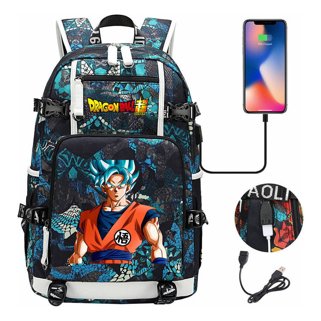 Fashionable Sun Wukong Usb Large Capacity Student Backpack For Leisure Travel Backpack