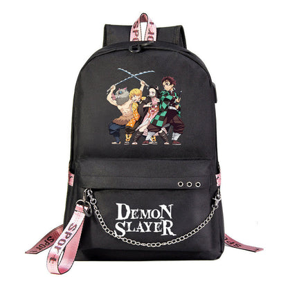 Cartoon Ribbon Youth Student School Bag Men's And Women's Leisure Travel Backpack