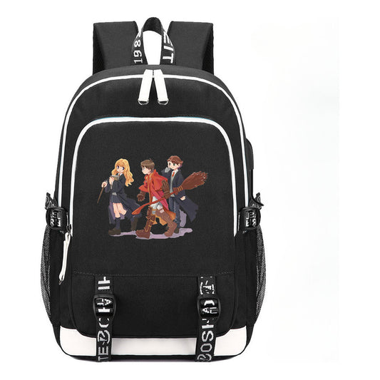 Magic School Youth Student Backpack Usb Men's And Women's Leisure Backpack