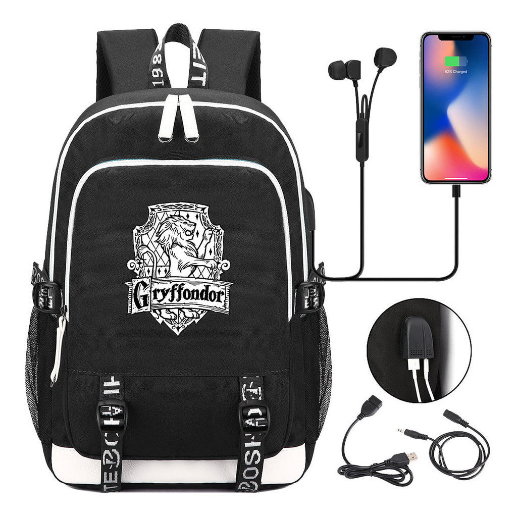 Magic School Youth Student Backpack Usb Men's And Women's Leisure Backpack